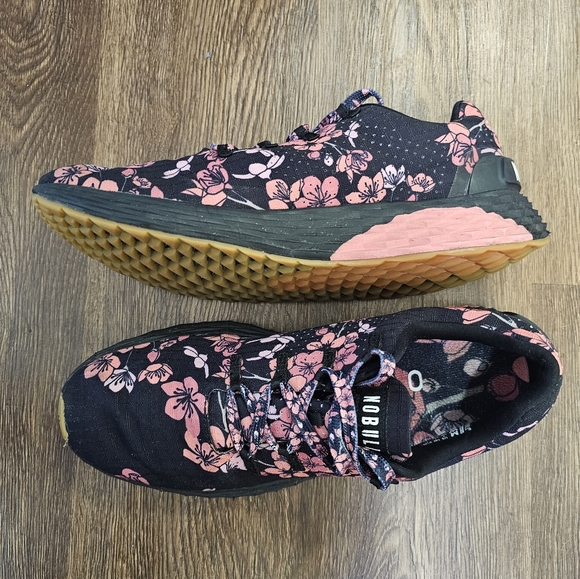 Womens 9.5 Mens 8 No Bull Cherry Blossom All Day Sneakers Ripstop Black Pink - Picture 8 of 8